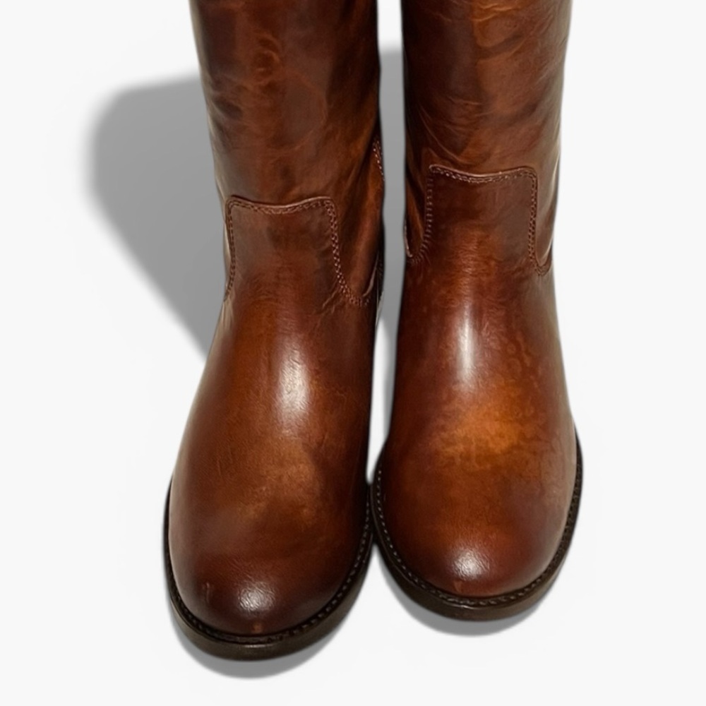 NEW with Box FRYE Melissa Button Equestrian Style Brown Leather Boots | Size 5.5 - Picture 8 of 15